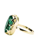 Anneau Bijoux vintage Émeraude Or jaune 14 carats vrc253y